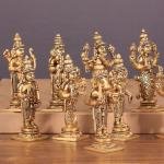 Pure Brass Vishnu Dashavatar Idol Set | 4.5" Superfine Collection | 2.5kg Sacred Masterpiece | Complete Avatar Series | Jaipurio